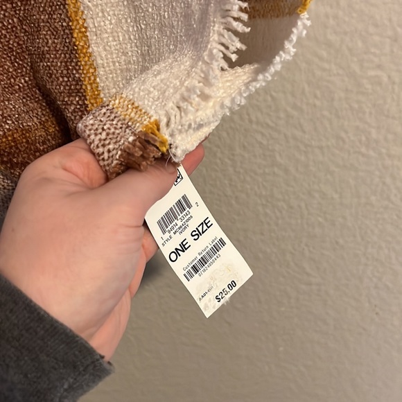 Charter Club Check Woven Chenille Loop Scarf NWT - Picture 5 of 6